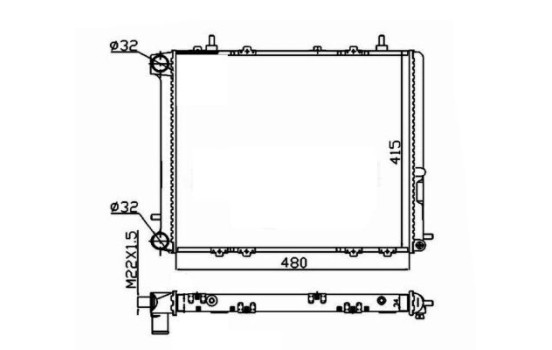 Radiator, engine cooling Economy Class