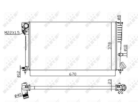 Radiator, engine cooling Economy Class, Image 4