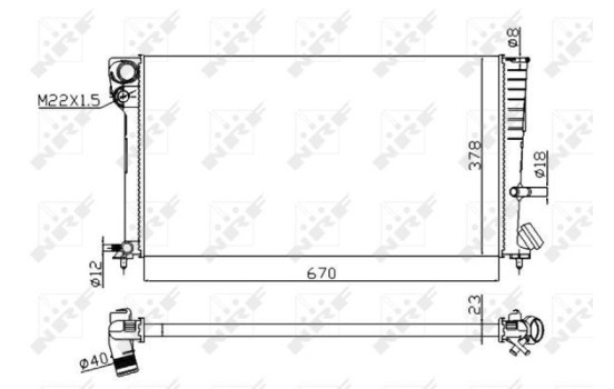 Radiator, engine cooling Economy Class