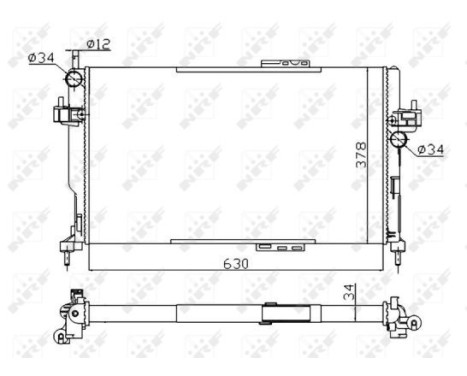 Radiator, engine cooling Economy Class, Image 4