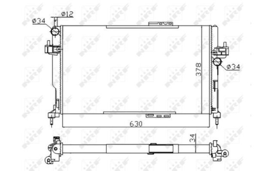 Radiator, engine cooling Economy Class