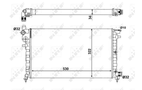 Radiator, engine cooling Economy Class