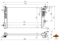 Radiator, engine cooling Economy Class