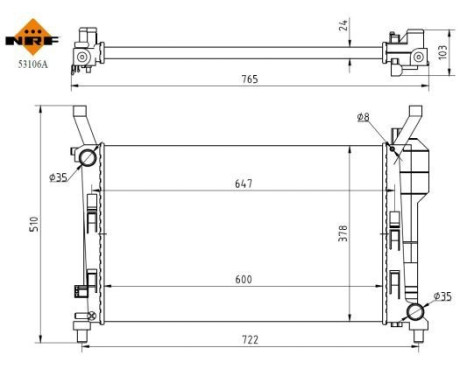 Radiator, engine cooling Economy Class, Image 4