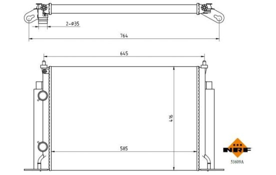 Radiator, engine cooling Economy Class, Image 4
