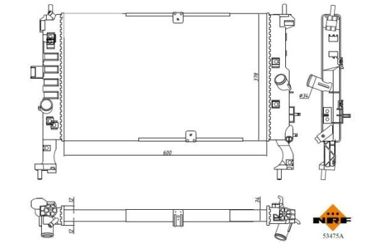 Radiator, engine cooling Economy Class, Image 5