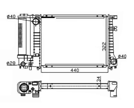 Radiator, engine cooling Economy Class, Image 5