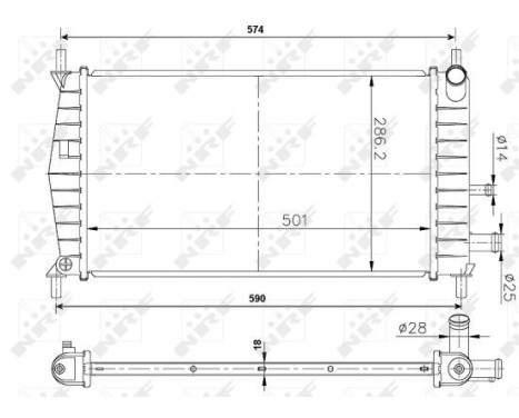 Radiator, engine cooling Economy Class, Image 4