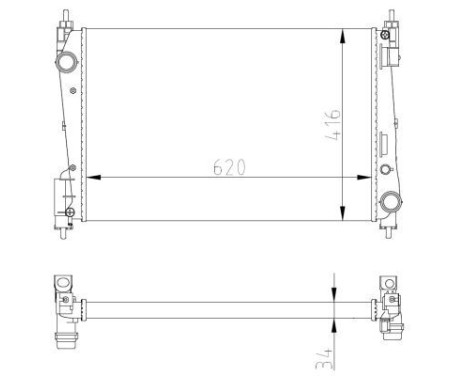 Radiator, engine cooling Economy Class