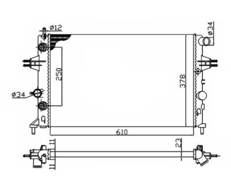 Radiator, engine cooling Economy Class, Image 2