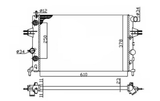 Radiator, engine cooling Economy Class