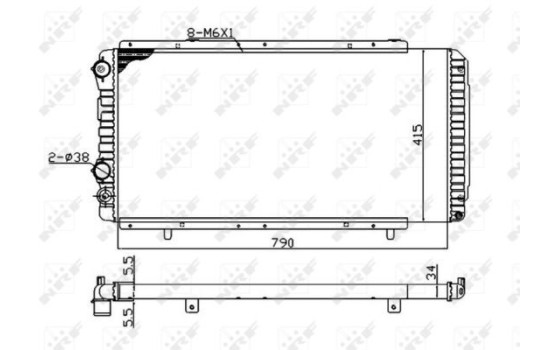 Radiator, engine cooling Economy Class, Image 3