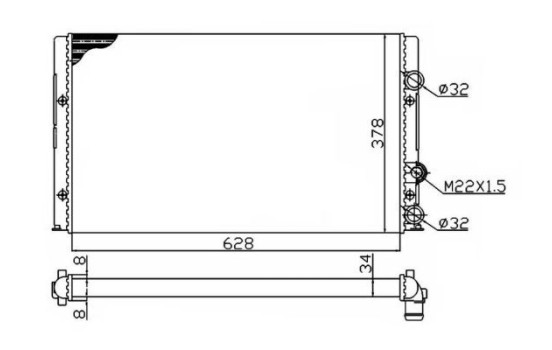 Radiator, engine cooling Economy Class, Image 5