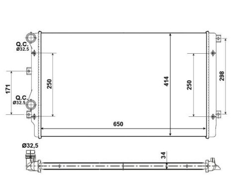 Radiator, engine cooling Economy Class