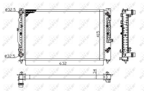 Radiator, engine cooling Economy Class