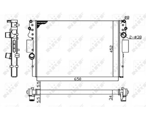 Radiator, engine cooling Economy Class, Image 4