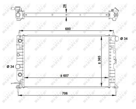 Radiator, engine cooling Economy Class, Image 5