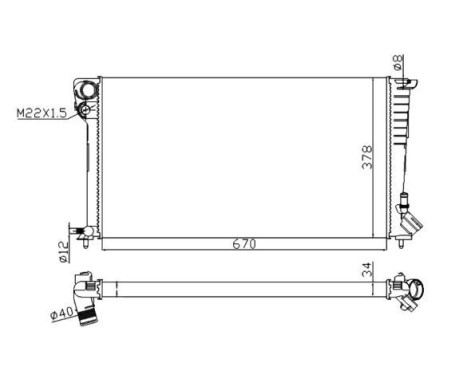 Radiator, engine cooling Economy Class, Image 4