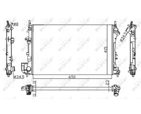Radiator, engine cooling Economy Class, Image 5