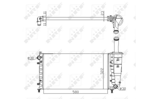 Radiator, engine cooling Economy Class, Image 3
