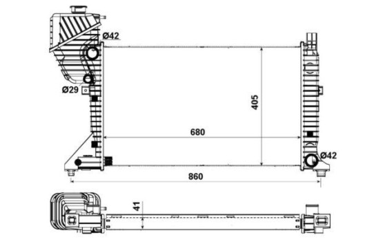 Radiator, engine cooling Economy Class, Image 3