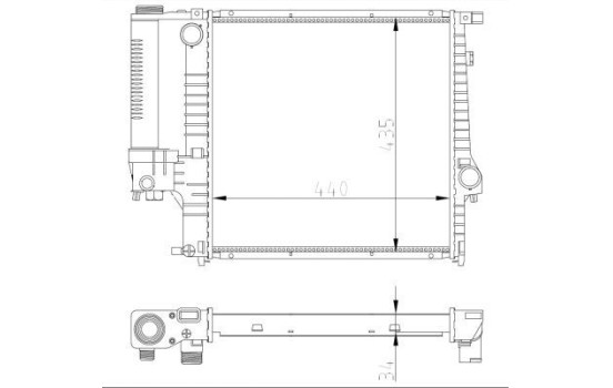 Radiator, engine cooling Economy Class