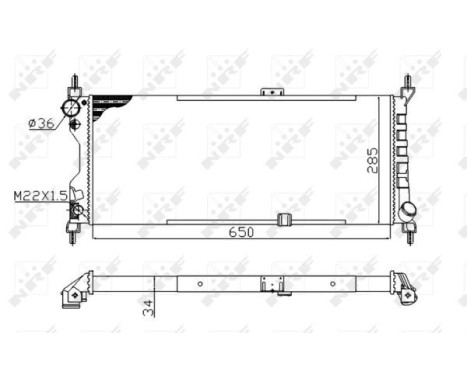 Radiator, engine cooling Economy Class, Image 5