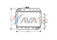 Radiator, engine cooling FD2065 Ava Quality Cooling