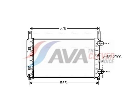 Radiator, engine cooling FD2117 Ava Quality Cooling