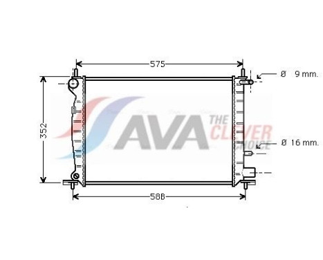Radiator, engine cooling FD2219 Ava Quality Cooling