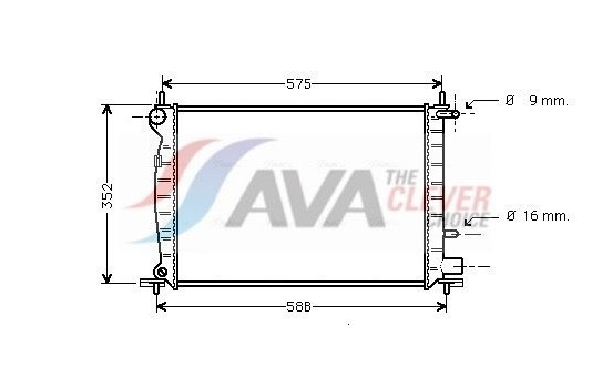 Radiator, engine cooling FD2219 Ava Quality Cooling