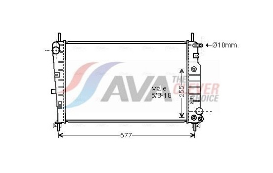 Radiator, engine cooling FD2226 Ava Quality Cooling