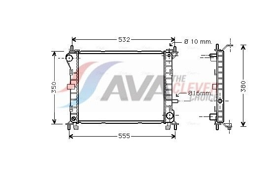 Radiator, engine cooling FD2263 Ava Quality Cooling