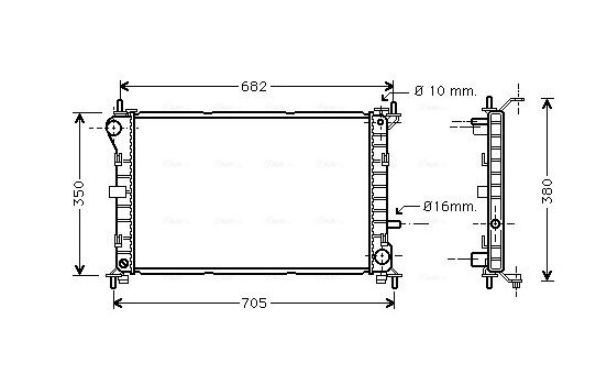 Radiator, engine cooling FD2264 Ava Quality Cooling