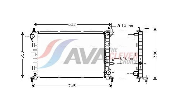 Radiator, engine cooling FD2264 Ava Quality Cooling