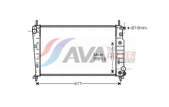 Radiator, engine cooling FD2344 Ava Quality Cooling