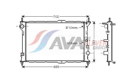 Radiator, engine cooling FD2381 Ava Quality Cooling