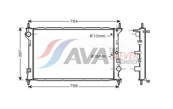 Radiator, engine cooling FD2382 Ava Quality Cooling