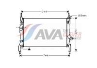 Radiator, engine cooling FD2404 Ava Quality Cooling