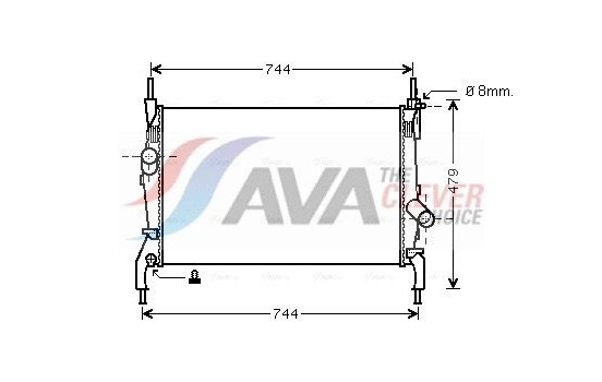 Radiator, engine cooling FD2404 Ava Quality Cooling