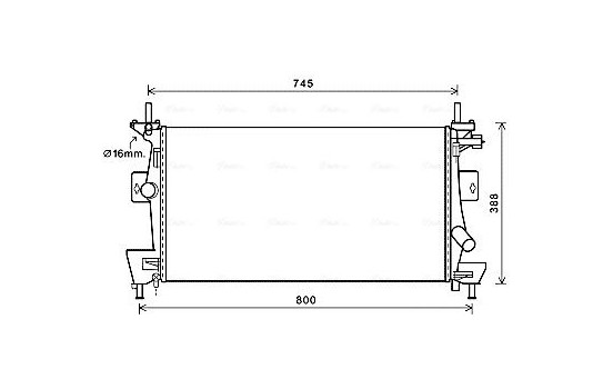 Radiator, engine cooling FD2475 Ava Quality Cooling