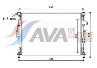 Radiator, engine cooling FD2581 Ava Quality Cooling