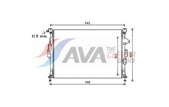 Radiator, engine cooling FD2581 Ava Quality Cooling
