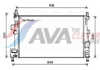Radiator, engine cooling FD2601 Ava Quality Cooling