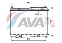 Radiator, engine cooling FD2620 Ava Quality Cooling