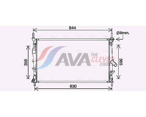 Radiator, engine cooling FD2628 Ava Quality Cooling