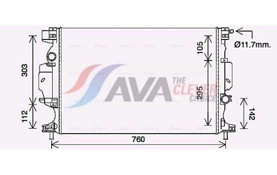 Radiator, engine cooling FD2641 Ava Quality Cooling