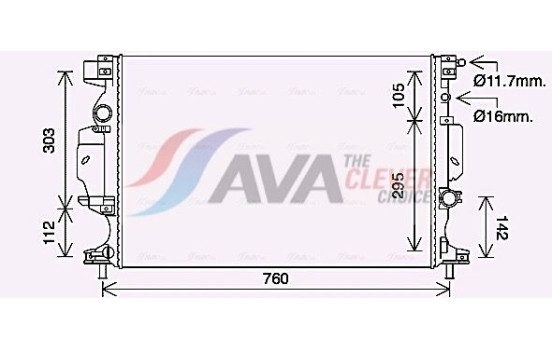 Radiator, engine cooling FD2642 Ava Quality Cooling