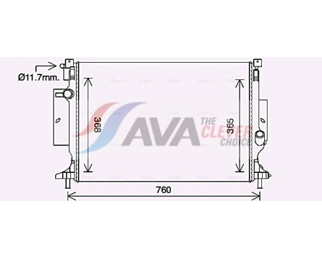 Radiator, engine cooling FD2643 Ava Quality Cooling