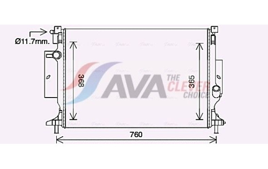 Radiator, engine cooling FD2643 Ava Quality Cooling